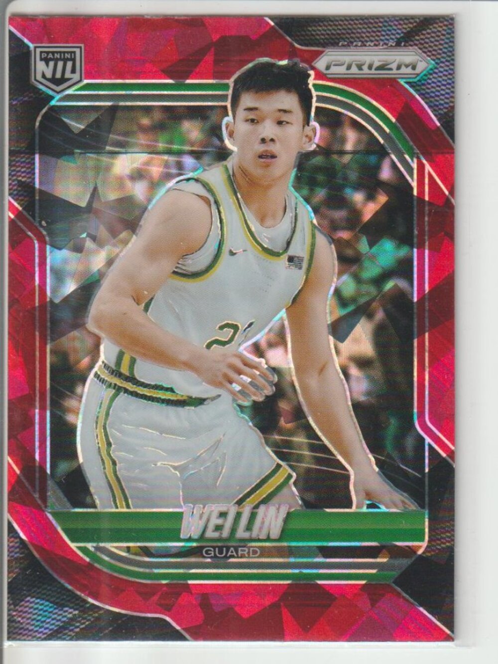 Wei Lin 2025-26 Panini Prizm Red Ice Prizm NIL Basketball #161